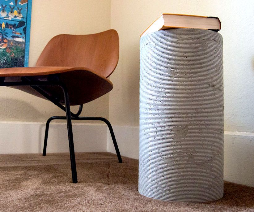 Concrete Side Table and Stool