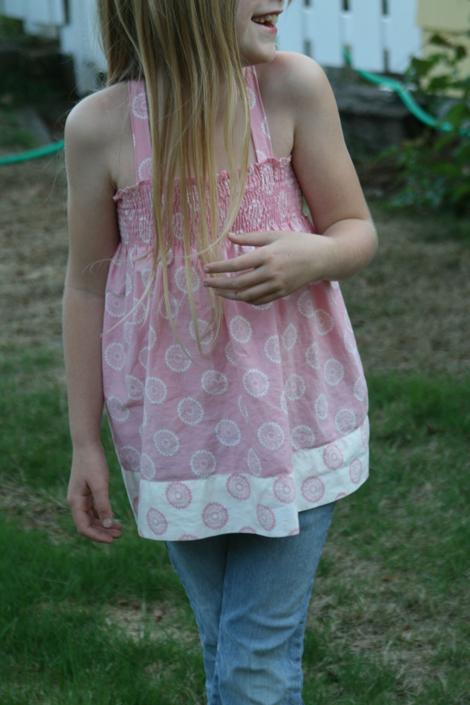 Shirred/Smocked Pillowcase Top From Valerie
