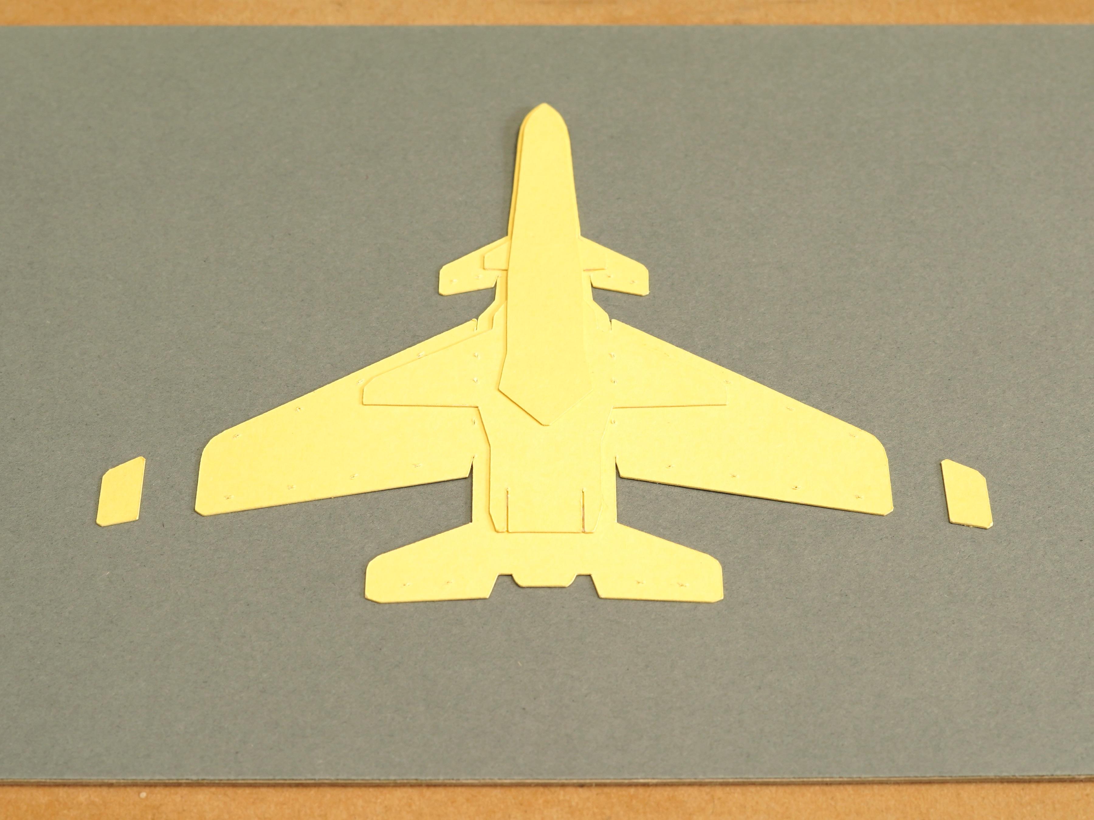Yellow Card Stock Jet Glider W/ Canards 6 Steps (with Pictures