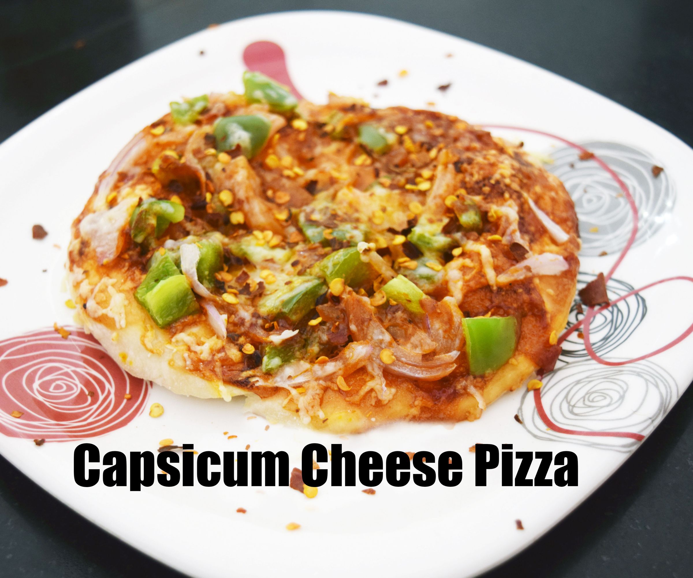 Homemade Capsicum Cheese Pizza - Who's Hungry
