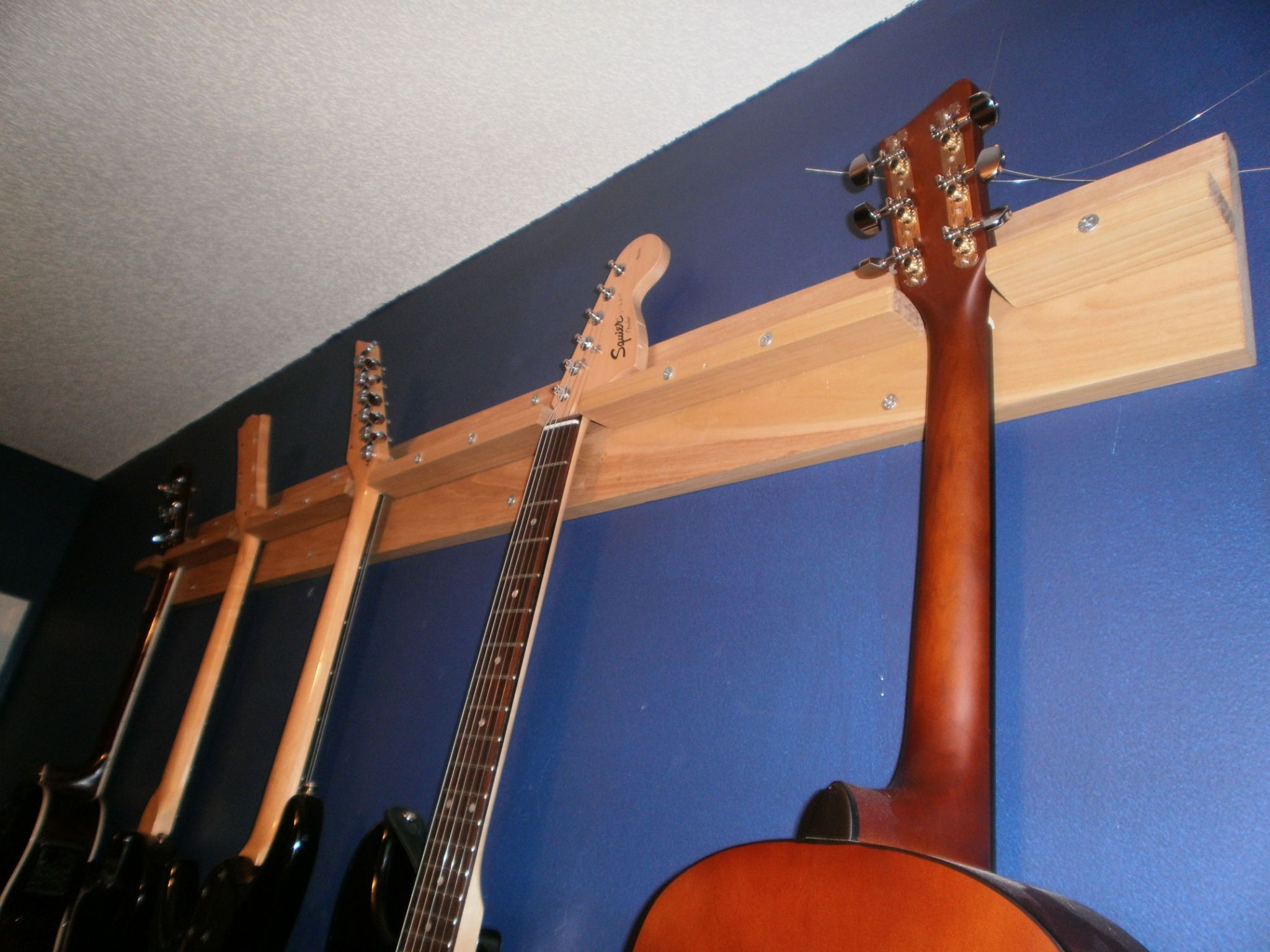 Five Guitar Wall Hanger Instructables