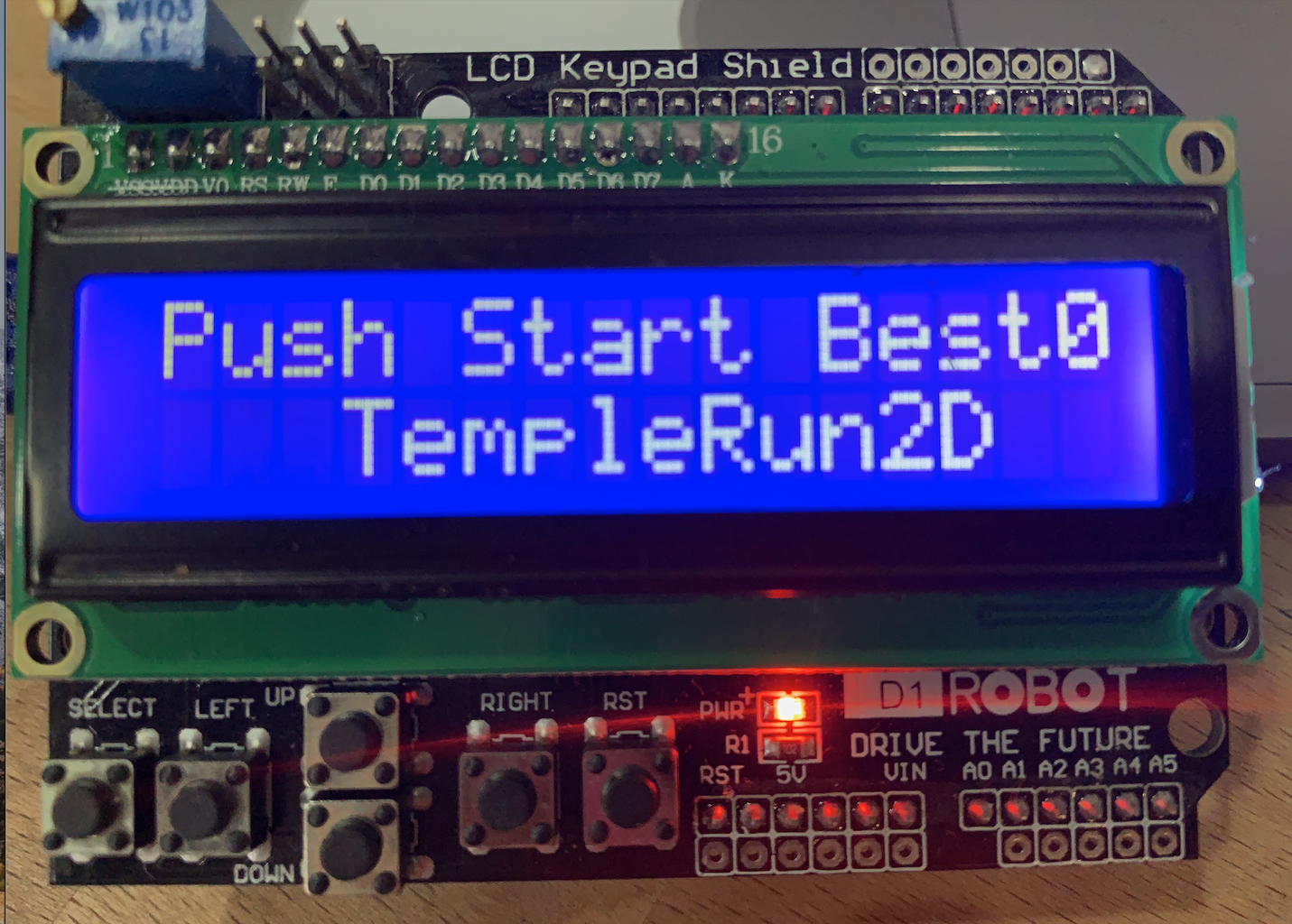 Arduino Temple Run Uno LCD Keypad Shield - Instructables