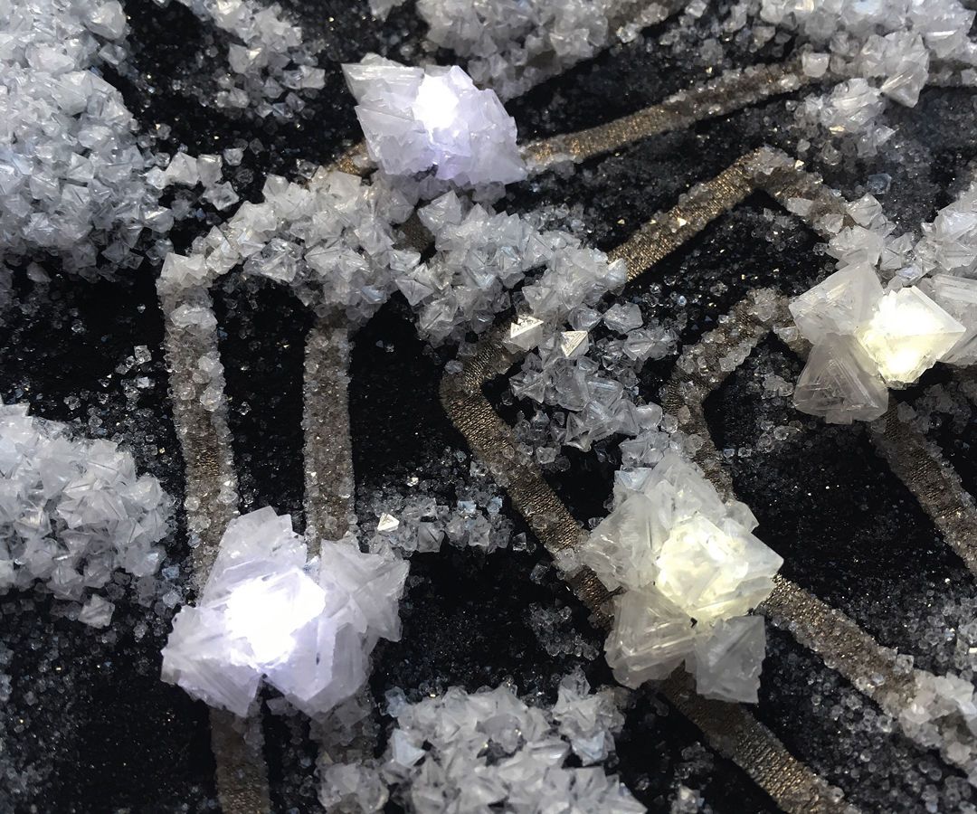 Growing Crystals on LEDs and ETextiles