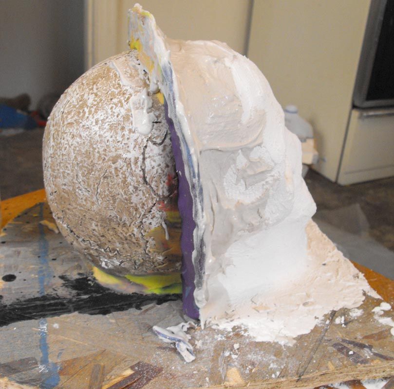 Plaster Molds and Foam Skulls