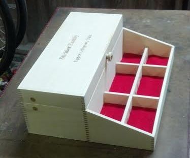 Laser Cut Finger Joint  Valet Box With Tray