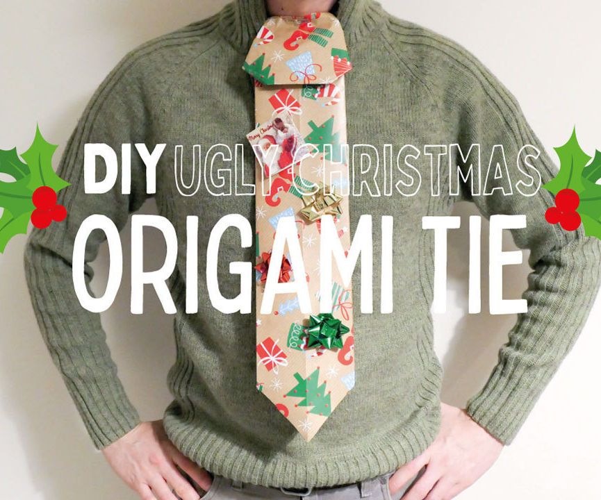 Christmas Origami Tie