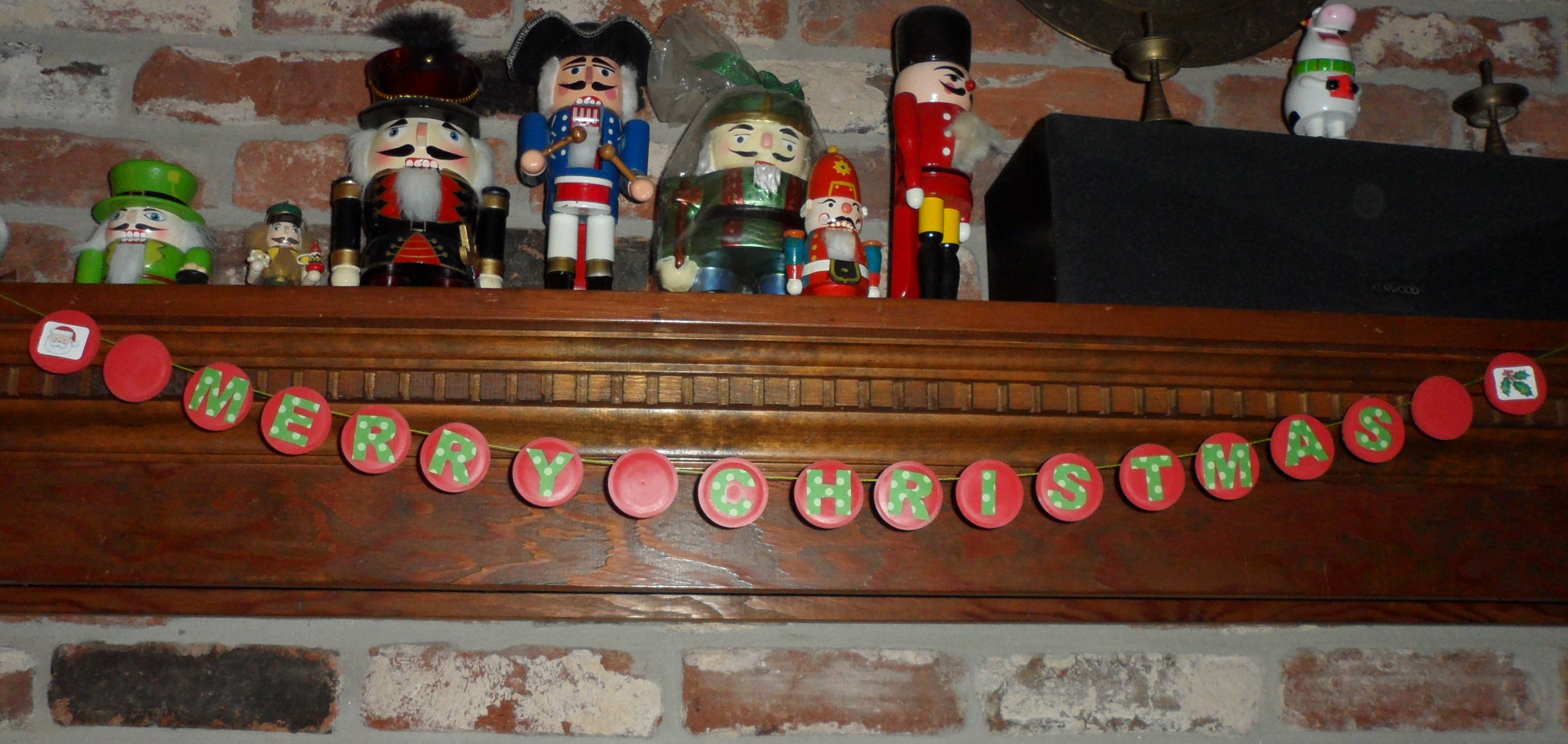 Holiday Garland Made With Milk Lids