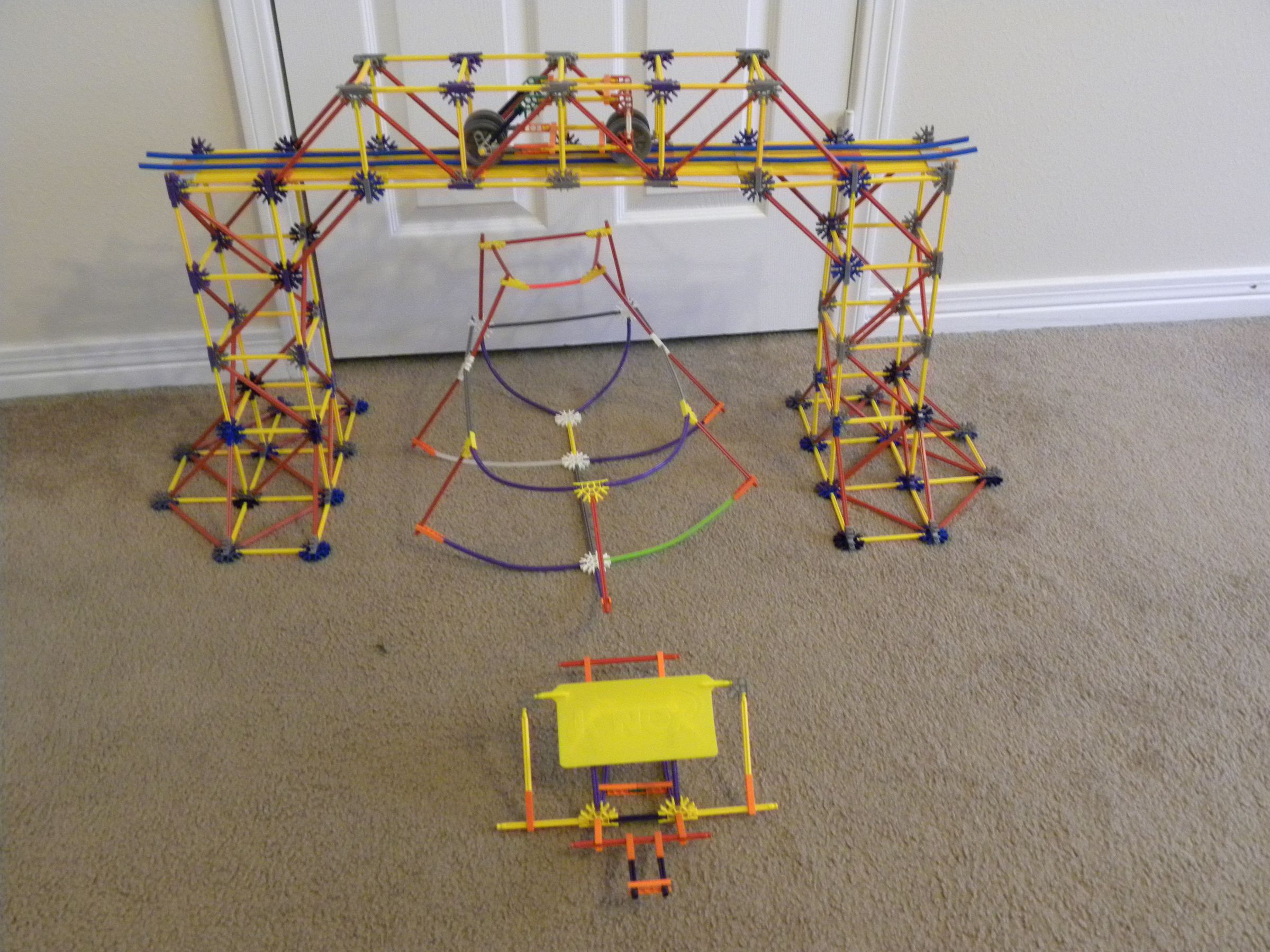 Knex Truss Bridge With Car and Boat