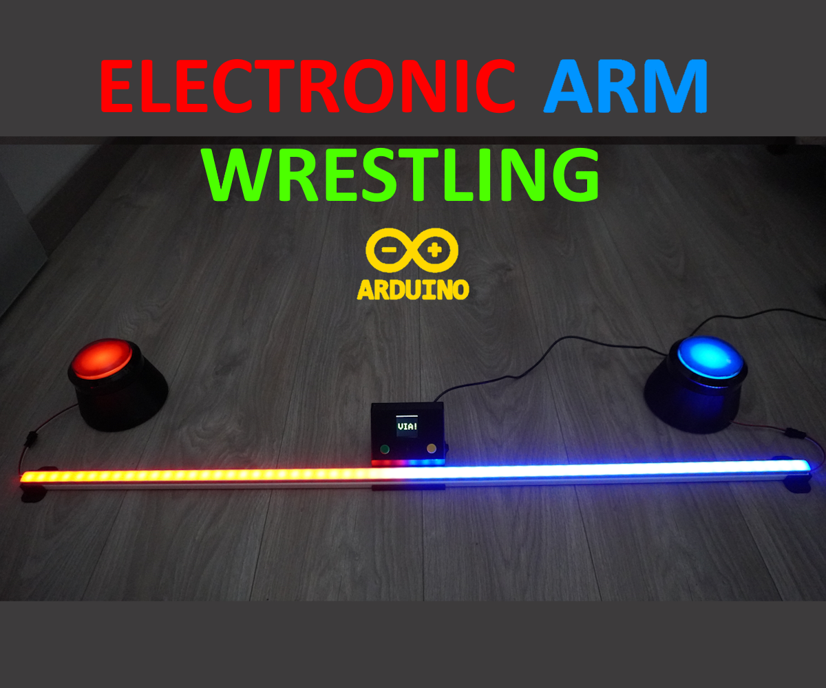 Electronic Arm Wrestling Game With LED Strip and Arduino Nano