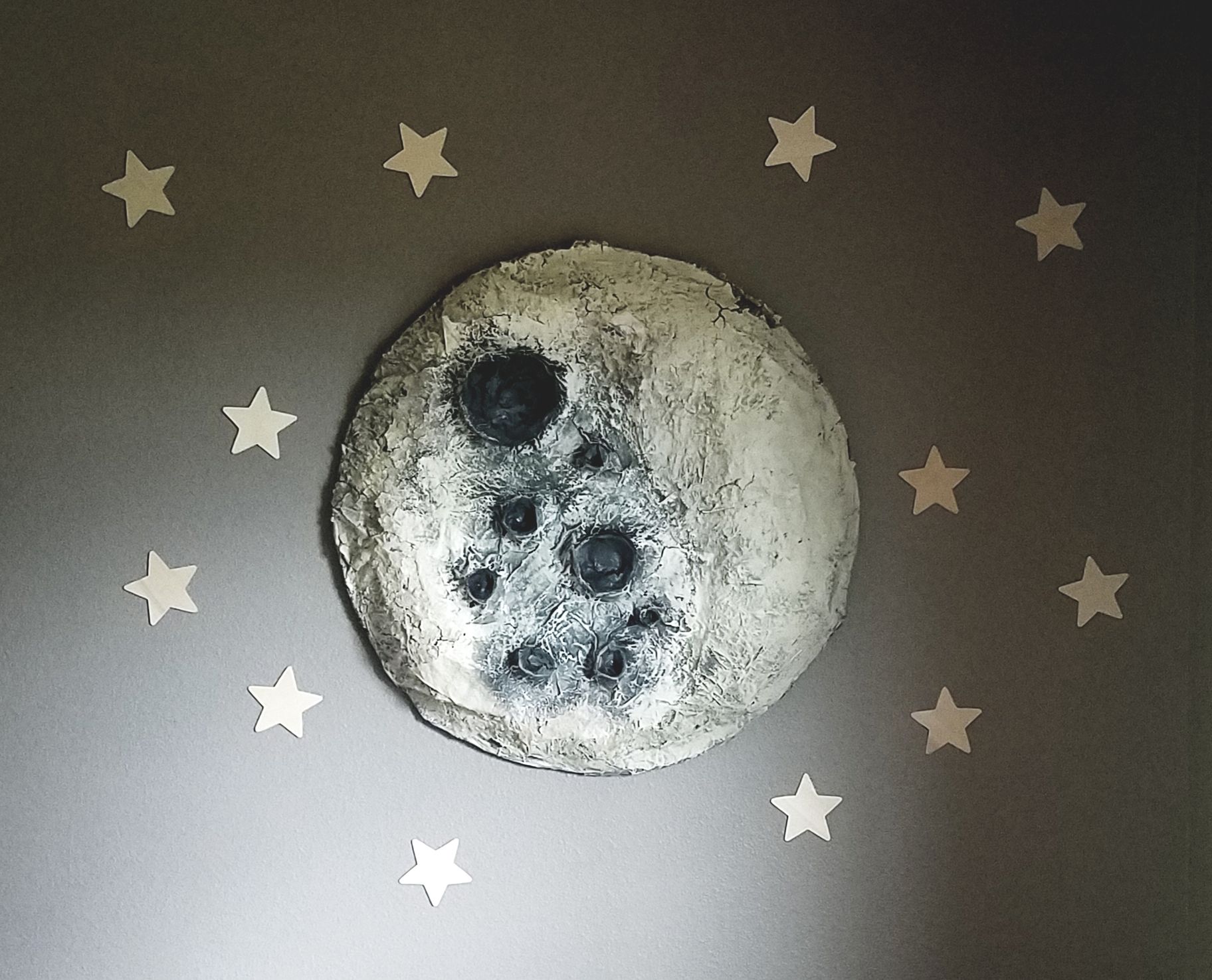 How to Make a Paper Mache Moon Wall Hanging 9 Steps (with Pictures