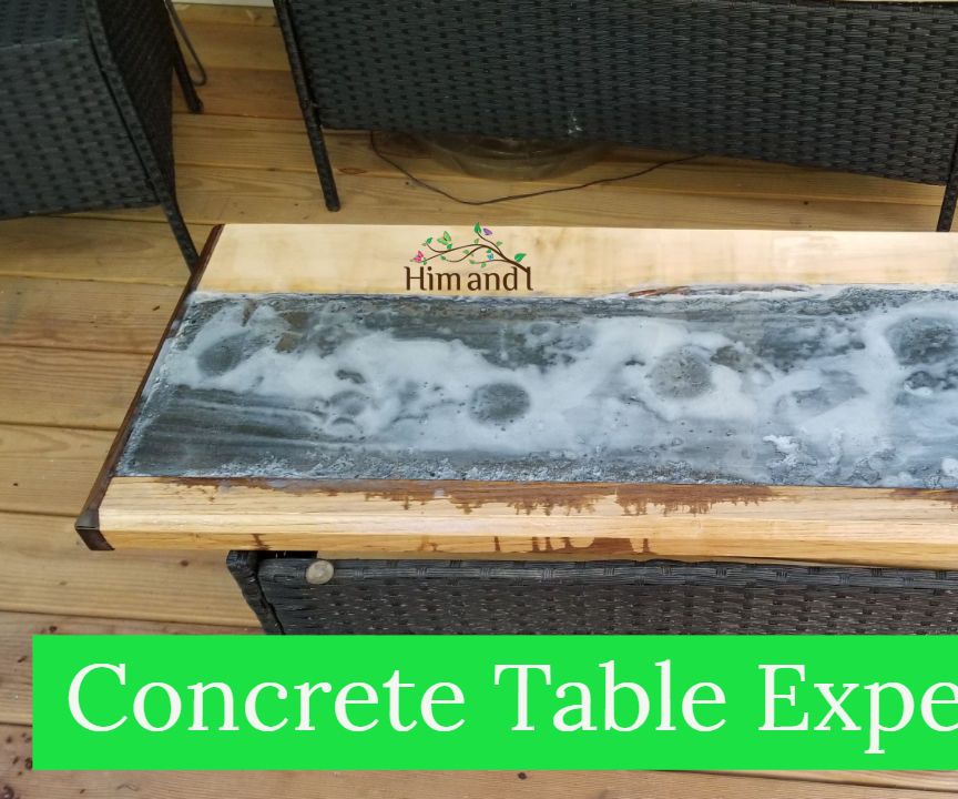 Concrete and Wood Coffee Table 