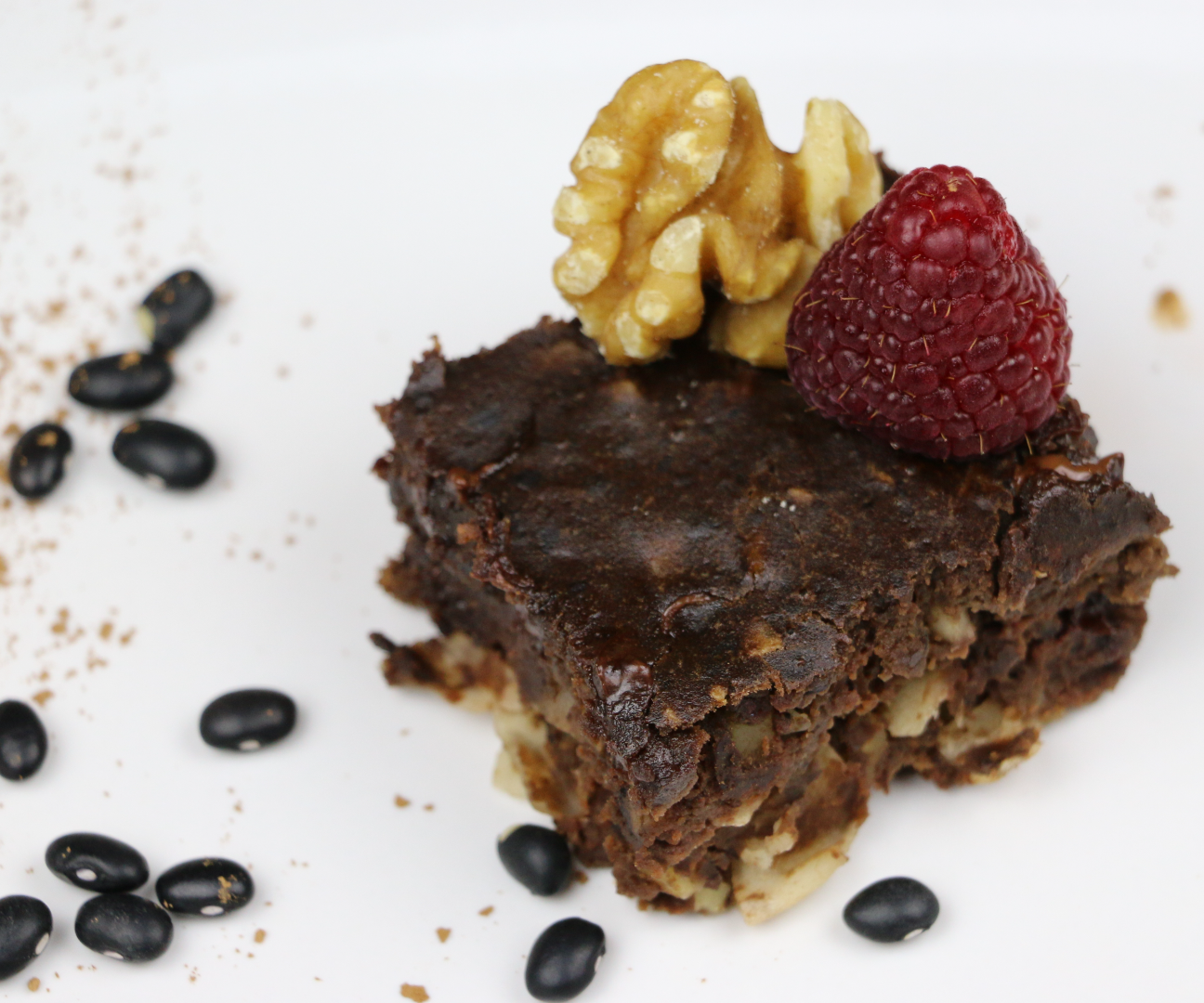 Super Gooey Coconut & Walnut Black Bean Brownies