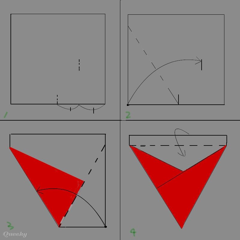 Origami Tetrahedron Instructions