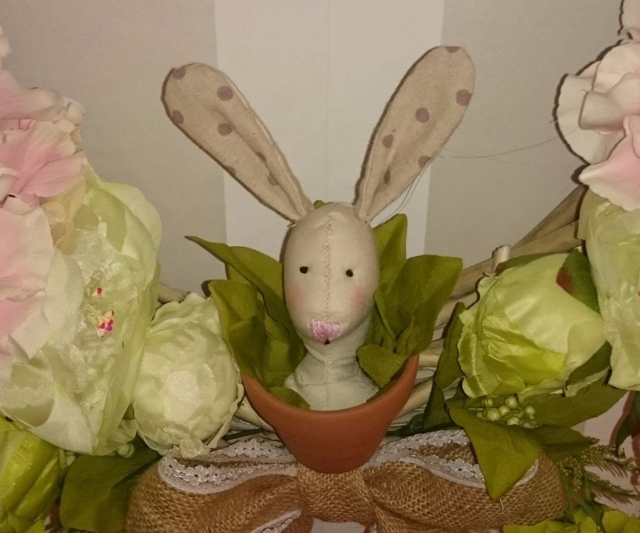 Peek-a-Boo Bunny Wreath