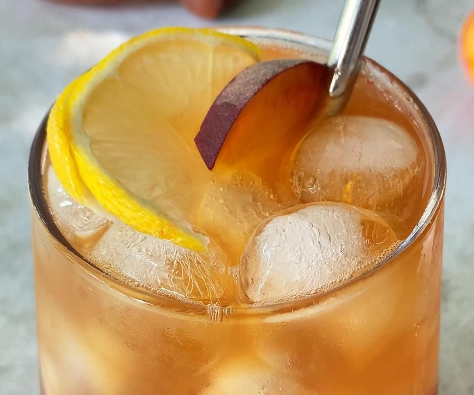 Homemade Iced Peach Tea
