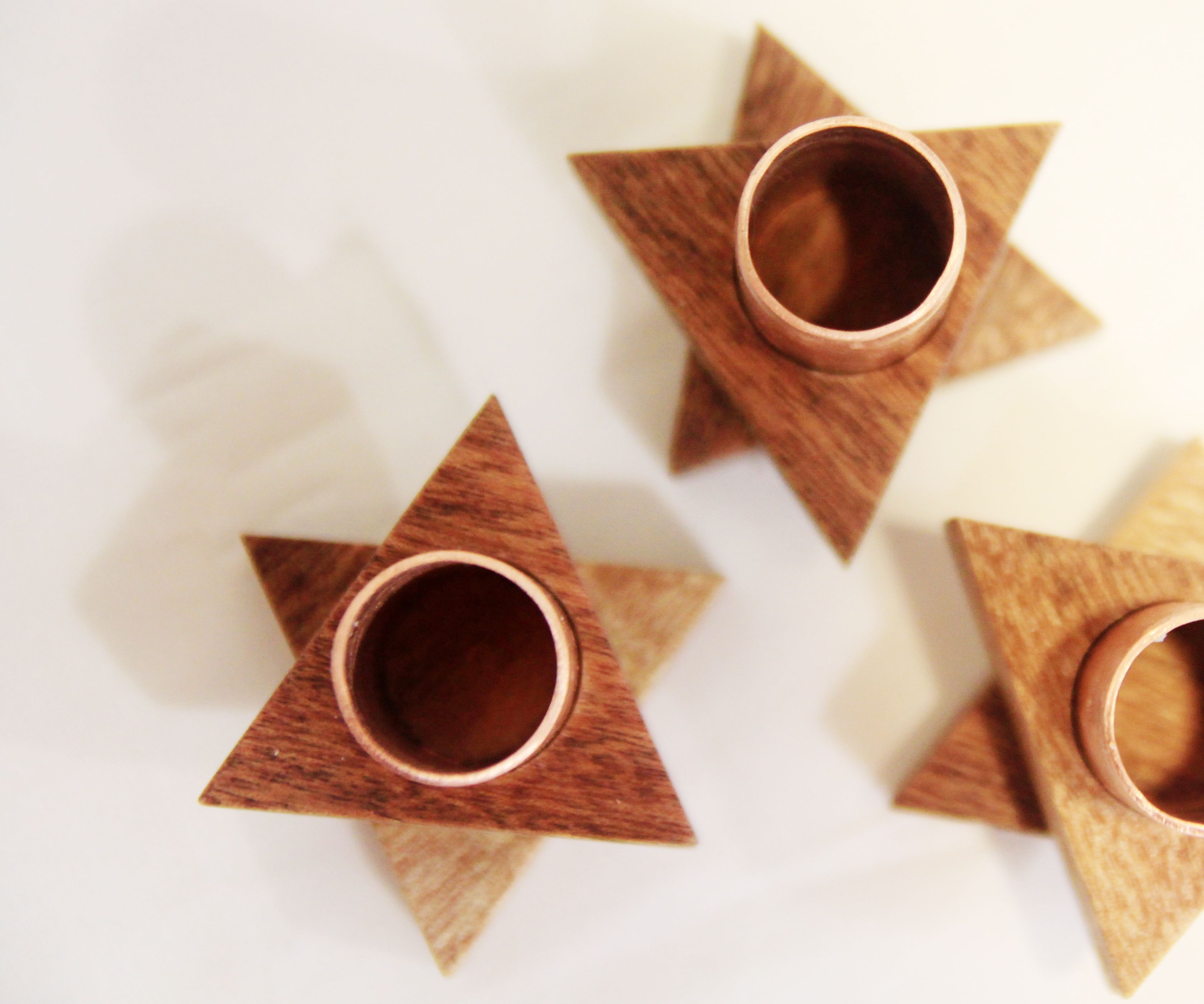 DIY Candle Holder With Wood & Copper Piping