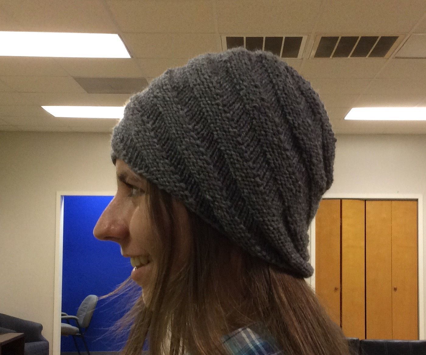 Knitted spiral hat