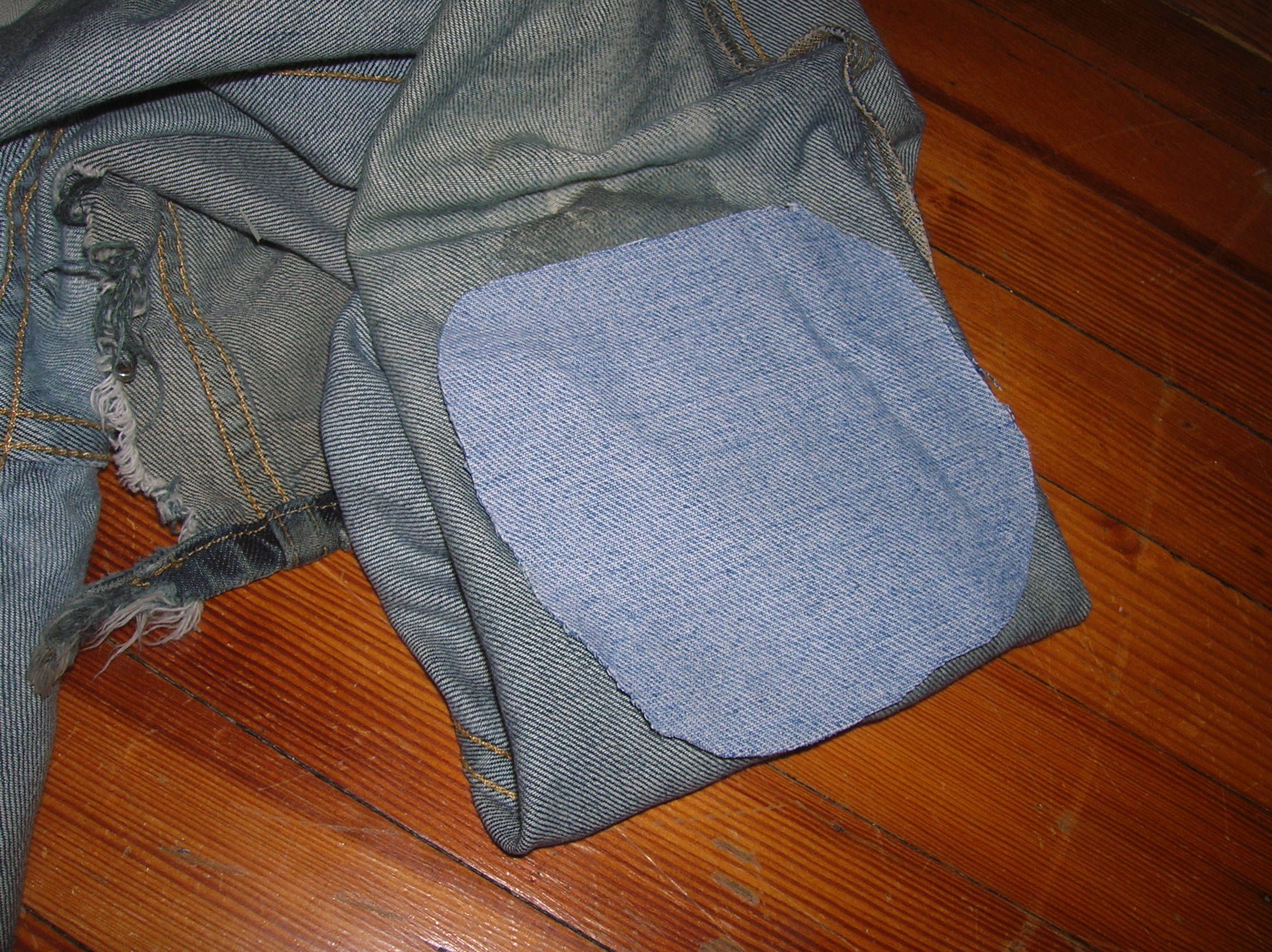 No Sew Jeans Patch 7 Steps Instructables