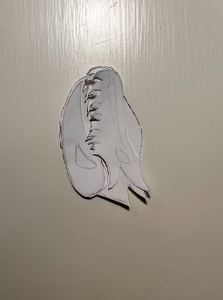 Step One: Outline the Dragon Head on White Paper