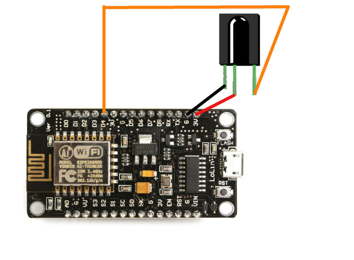 Universal Remote Using ESP8266(Wifi Controlled) : 6 Steps (with ... Circuit Diagram