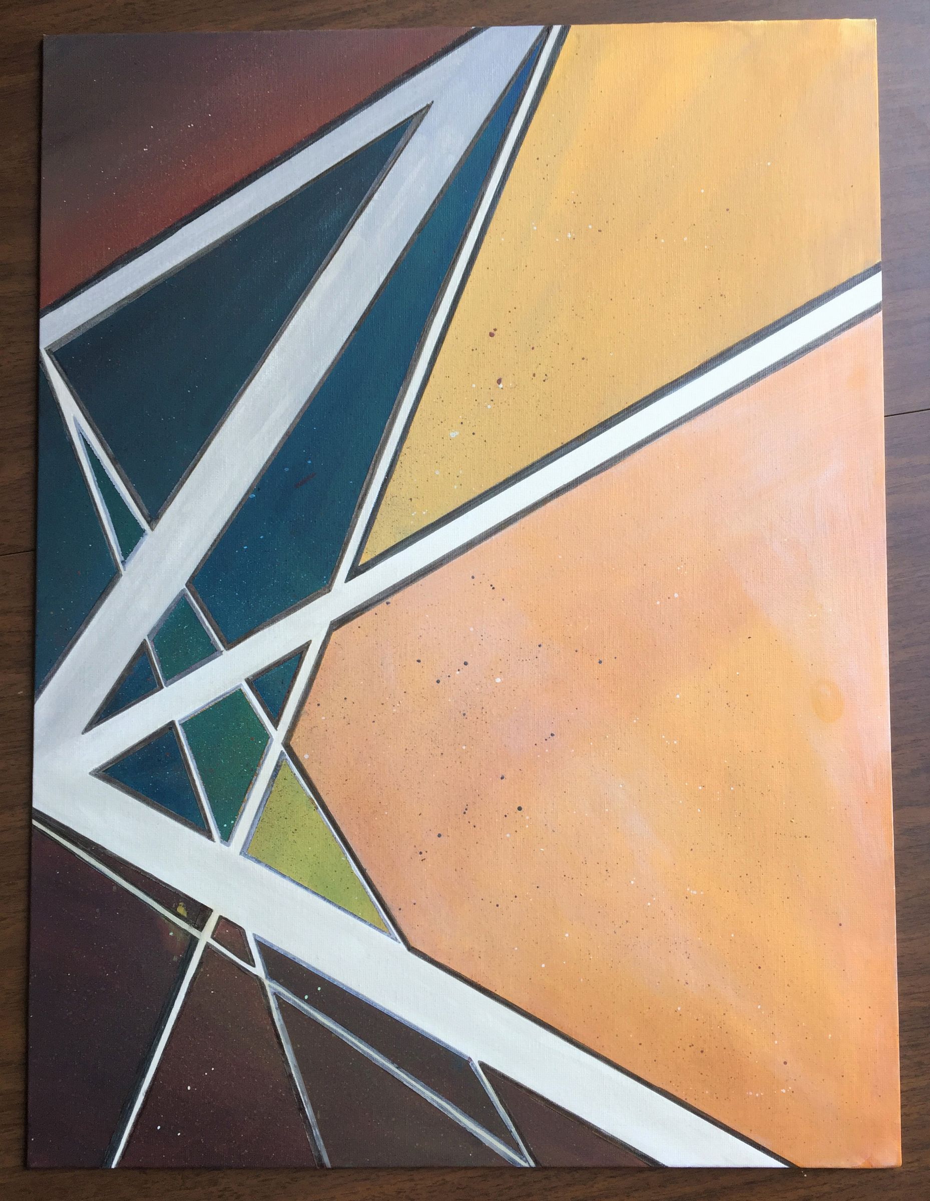 Abstract Drawing With Lines And Shapes