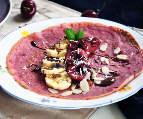 Healthy Pink Beetroot Crepes