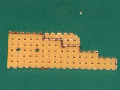 Cutting the Stripboard to Shape.