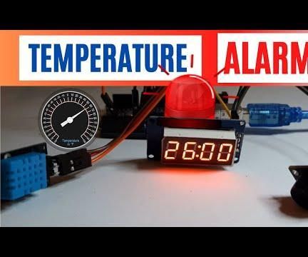 Arduino Temperature Alarm LED Display Flash & Beep