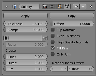 Solidify the Shape, Apply the Array and Solidify Modifiers