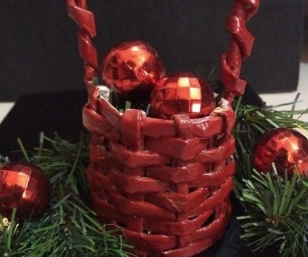 Easter Egg Basket Out of Newspaper.