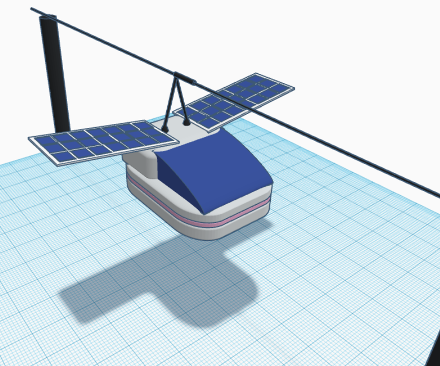 Solar Moon Cable Car Model on TinkerCad