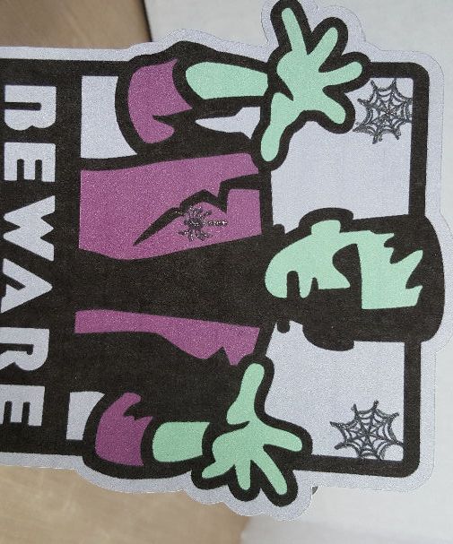 Beware Shaped Halloween Card