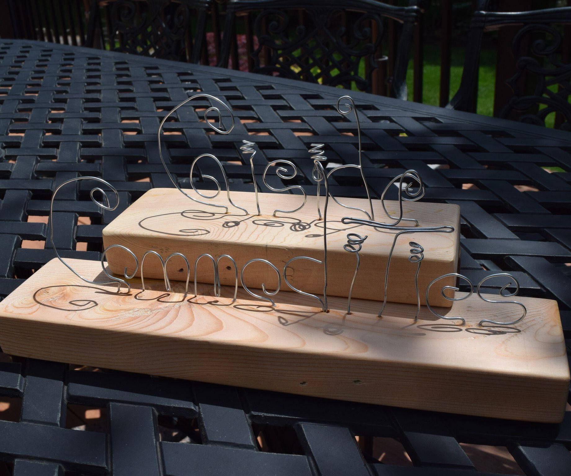 Wire Letters Sculpture