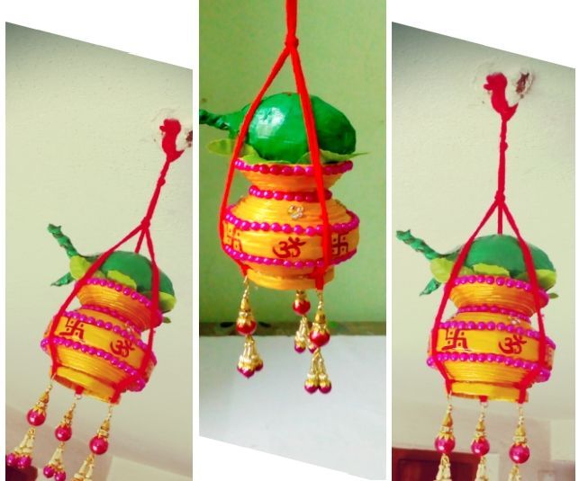 Newspaper Wall Hanging | DIY Kalash Wall/Door Hanging | Traditional Wall Hanging | DIY CraftsLane