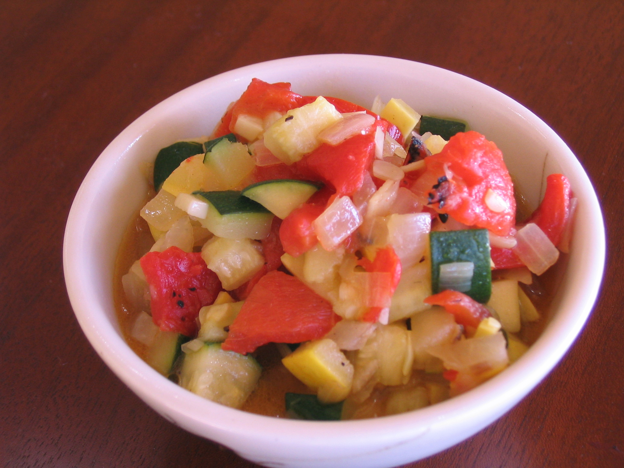 Marinated Squash and Roasted Pepper Salad