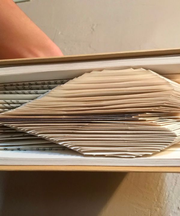 Protruding Folded Book Heart