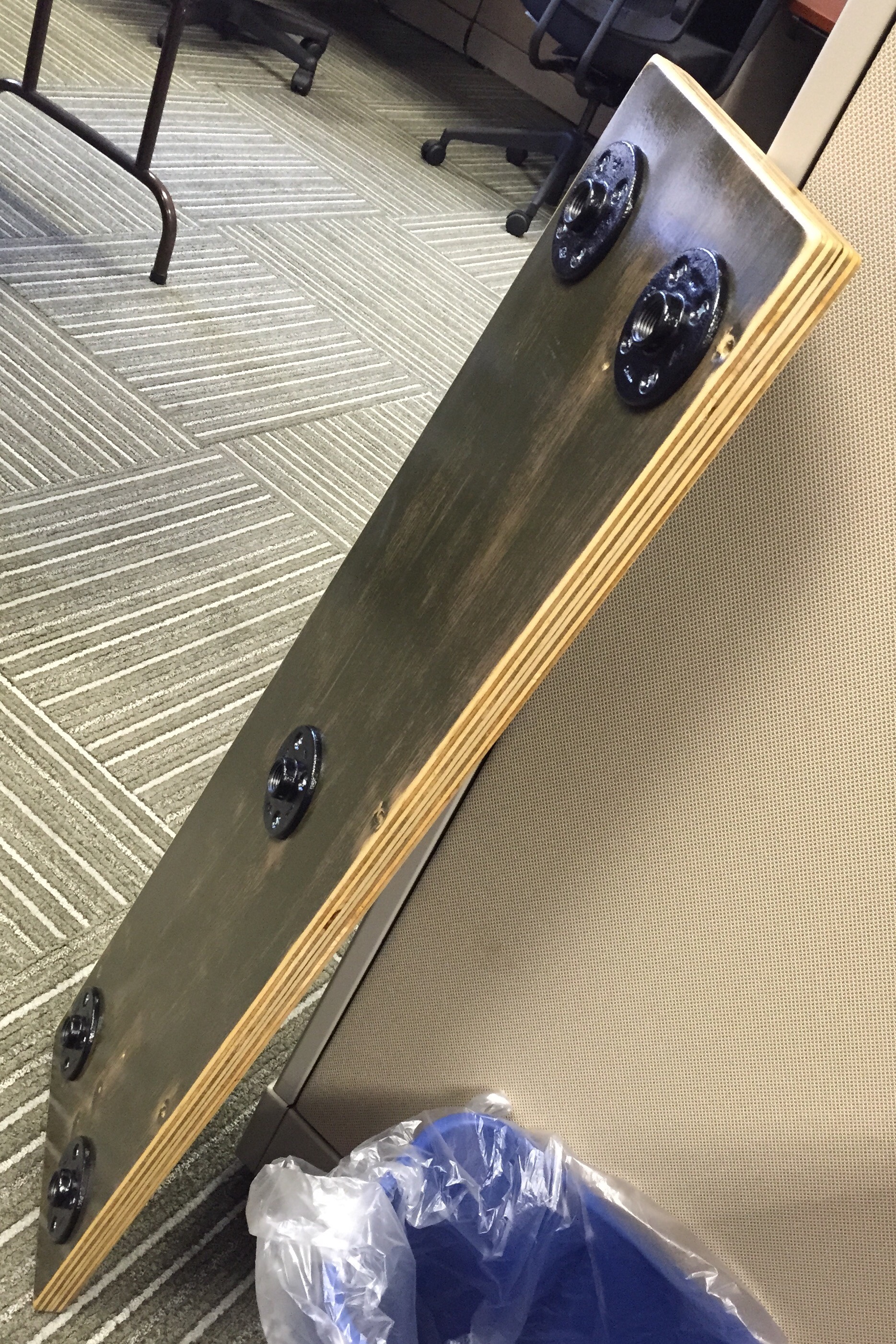 Pipe Leg Recycled Monitor Desk Shelf