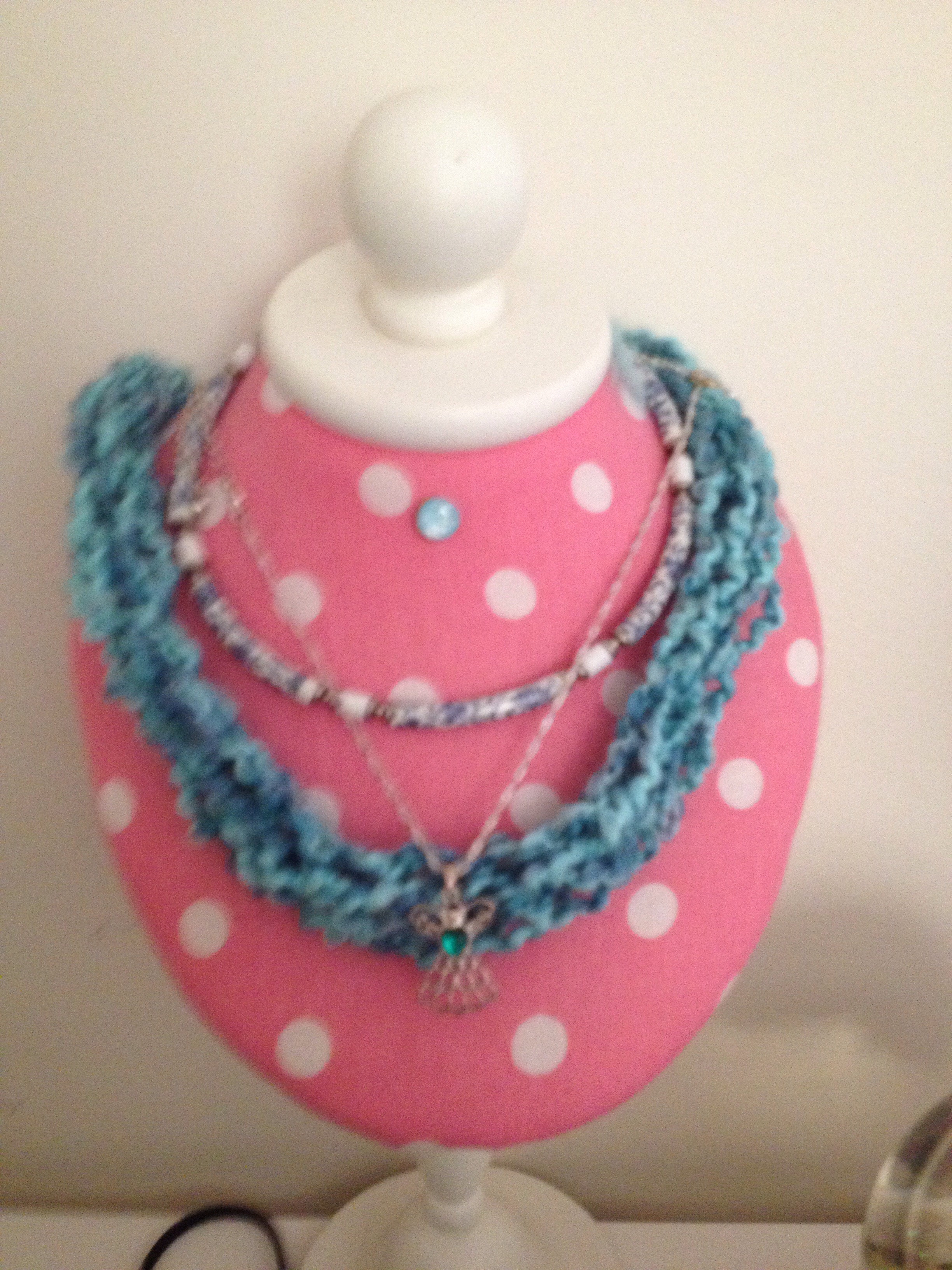 Finger Knitted Infinity Scarf