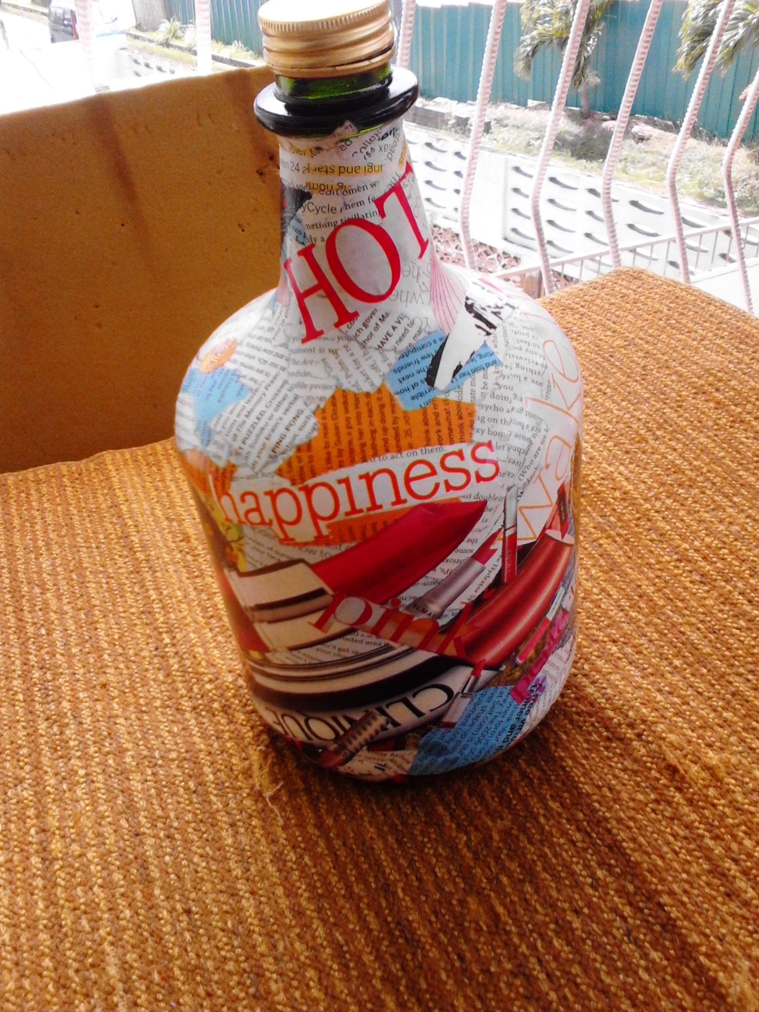 Decoupage a Wine Bottle 4 Steps Instructables