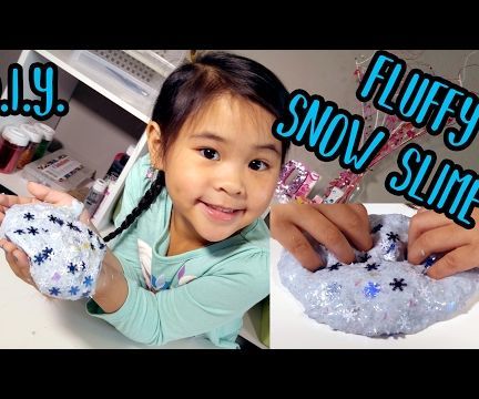 DIY Fluffy Slime - Frozen Themed