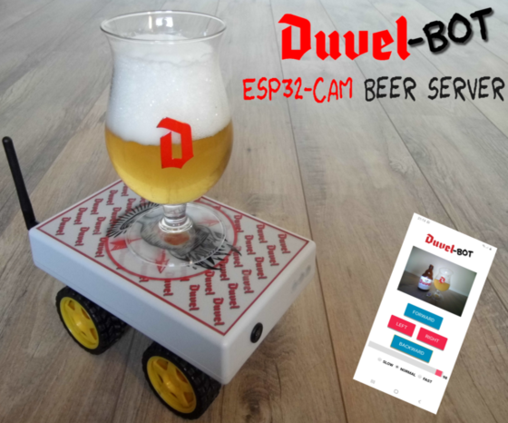 DuvelBot - ESP32-CAM Beer Serving Robot