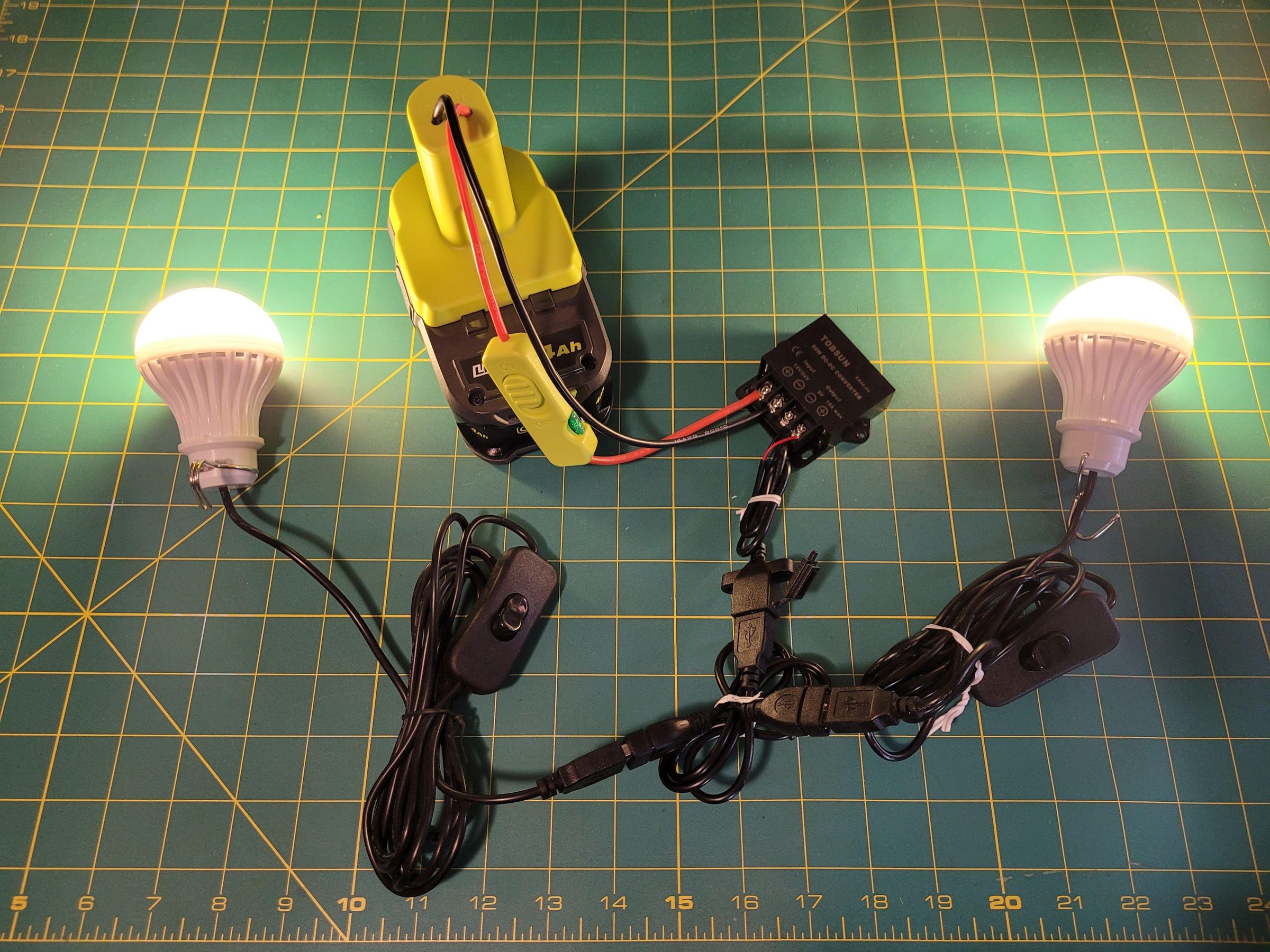 Get USB 5v Out of Your Ryobi 18v Batteries Great for Powering Your Own Projects, Quick and