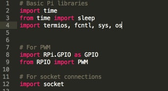 Raspberry Pi Server Code - Set Up