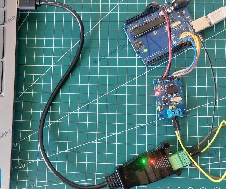 Interfacing SH-C30L USB to CAN Adapter With Arduino UNO