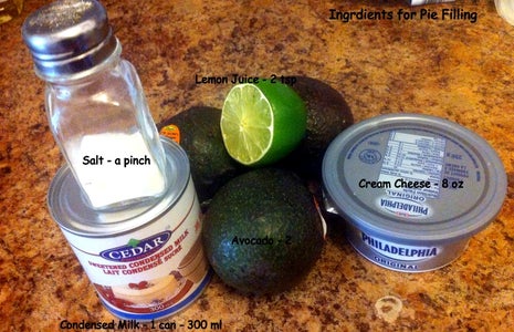 Make the Avocado Cream Cheese Filling for the Pie