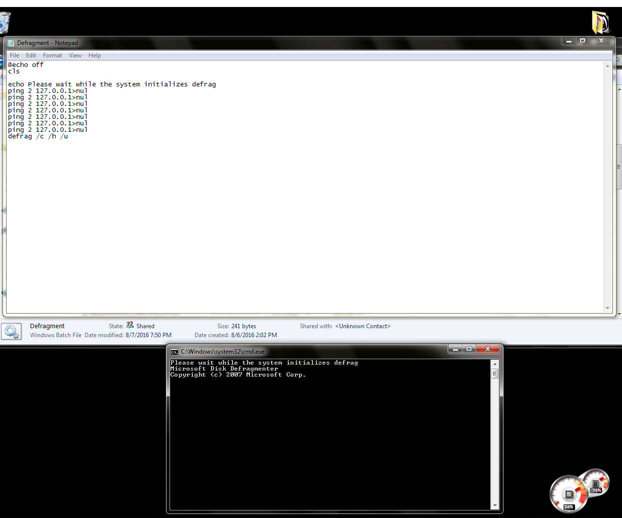 How to Make a Command Prompt Defragmenter in Windows!! (works for All Versions of Windows)