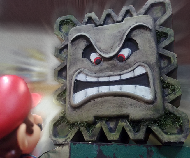 Cement Thwomp Retro Gaming Console