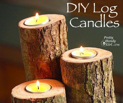 Fall Wooden Candle Holders
