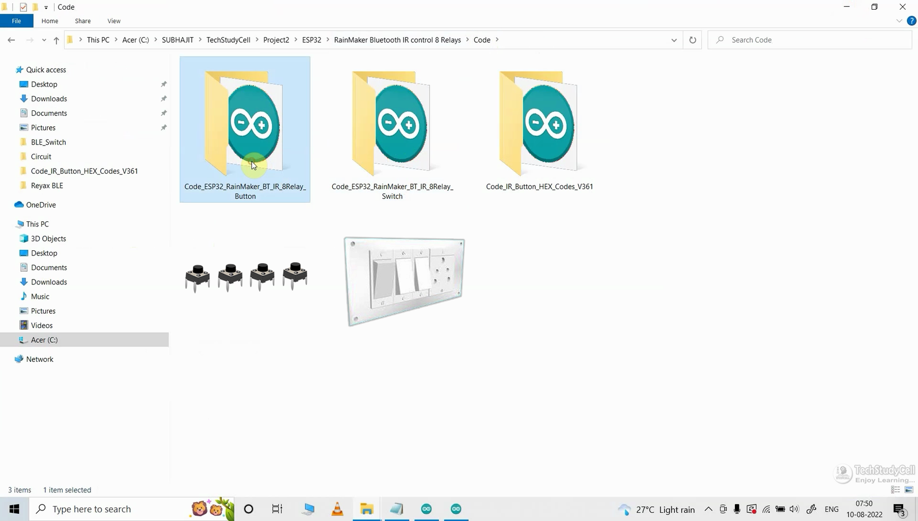 ESP RainMaker IoT Project With Google Alexa Bluetooth IR Using ESP32 ... Circuit Diagram