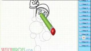 How to Draw Mario of Mario Bros.